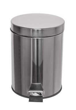 Waste disposal pedal bin – stainless steel – 12 lit.