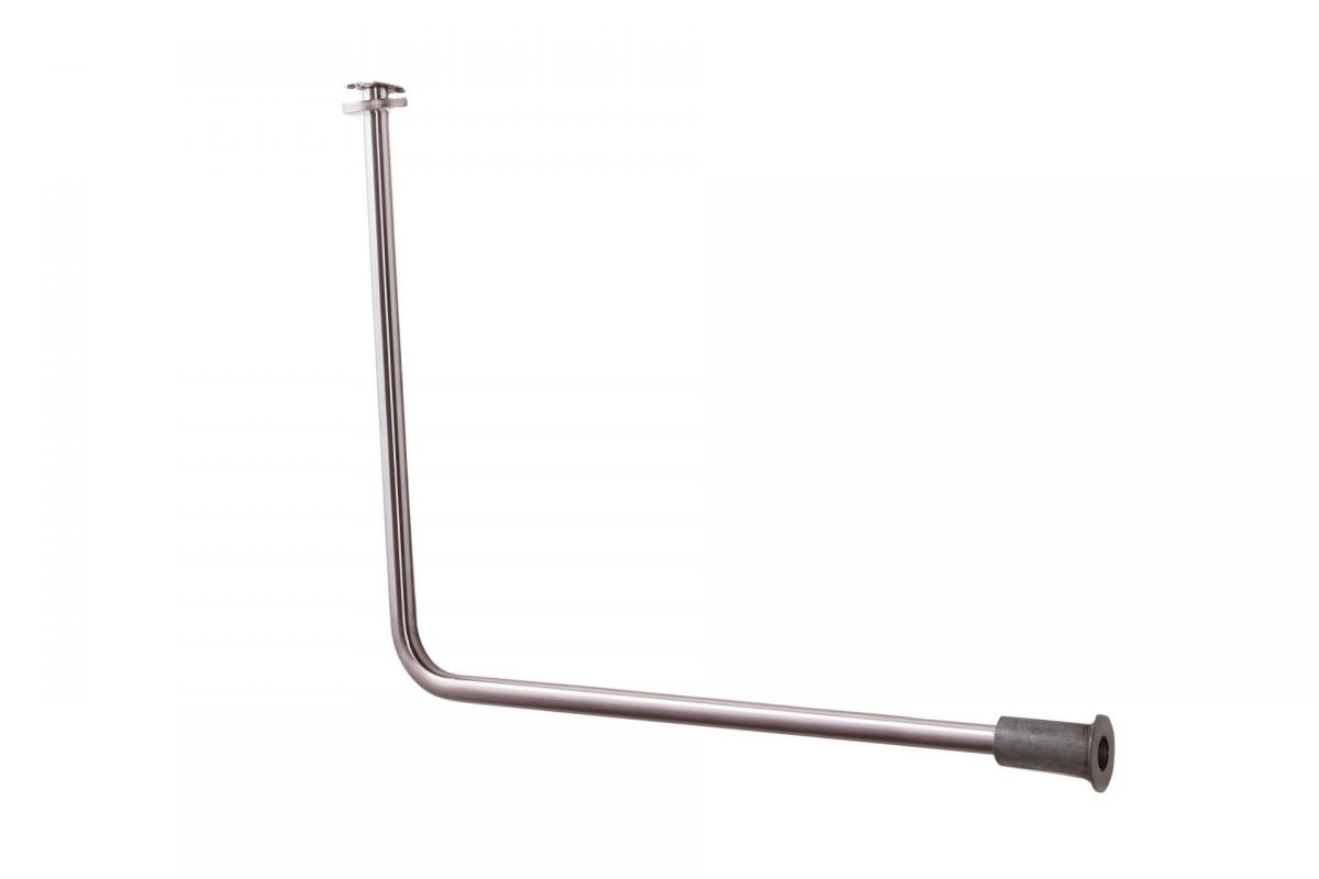 Ručka ugaona zid-pod - inox mat