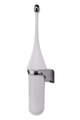 Toilet brush abs white with chrome holder